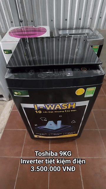 Máy giặt Toshiba 9KG Inverter Đen. Mua bán Máy giặt tại Thành phố Sóc Trăng Sóc Trăng được đăng bởi Điện Lạnh Hoàng Khải hình 1