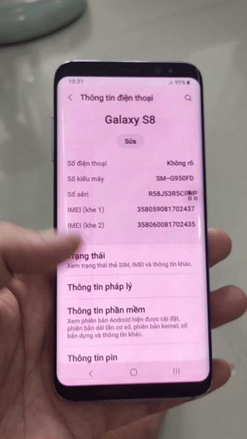 S8 2 sim, ám nhẹ, full không lỗi lầm, NFC đầy đủ. Mua bán Điện thoại tại Quận 12 Tp Hồ Chí Minh được đăng bởi PAPU hình 1