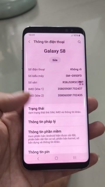 S8 2 sim, ám nhẹ, full không lỗi lầm, NFC đầy đủ. Mua bán Điện thoại tại Quận 12 Tp Hồ Chí Minh được đăng bởi PAPU hình 1