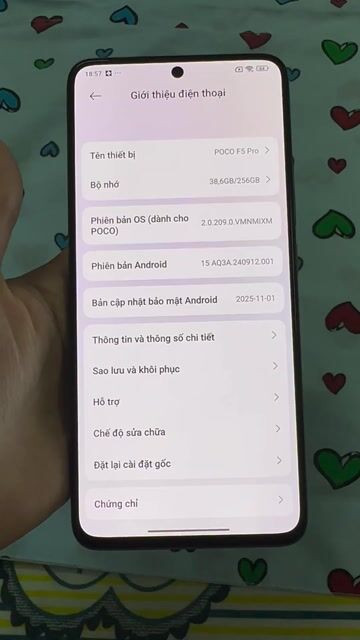Xiaomi POCO F5 Pro ram12/256GB Xám bh3 tháng. Mua bán Điện thoại tại Quận 11 Tp Hồ Chí Minh được đăng bởi Lưu Văn Đủ hình 1