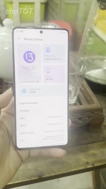 Nubia Z40S Pro Snap 8+ Gen 1 12GB/256GB Đen. Mua bán Điện thoại tại Quận Hoàng Mai Hà Nội được đăng bởi Đinh Hương hình 1