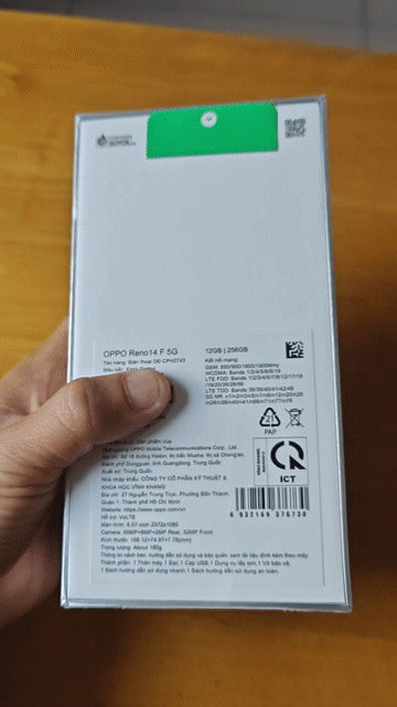 OPPO Reno14 F 5G 12GB | 256GB 100%, chưa kích. Mua bán Điện thoại tại Thành phố Thủ Đức Tp Hồ Chí Minh được đăng bởi Thanh Tâm hình 1