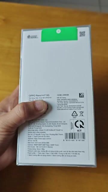 OPPO Reno14 F 5G 12GB | 256GB 100%, chưa kích. Mua bán Điện thoại tại Thành phố Thủ Đức Tp Hồ Chí Minh được đăng bởi Thanh Tâm hình 1