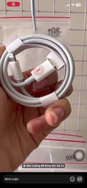 Cáp sạc Type C, Lightning Trắng iPhone. Mua bán Phụ kiện (Màn hình, Chuột...) tại Huyện Bến Lức Long An được đăng bởi Thúy Ngân hình 1