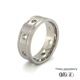 8mm Satin Brushed Titanium Ring with Circles 360 video