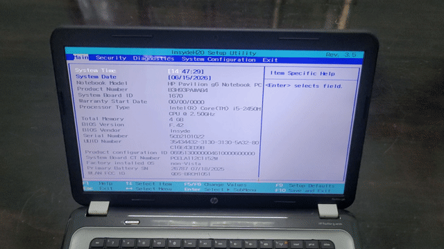 Laptop HP Pavilion G6 Core I5 15 inch 4GB Đen. Mua bán Laptop tại Thành phố Bến Tre Bến Tre được đăng bởi Quà Quê Dừa hình 1