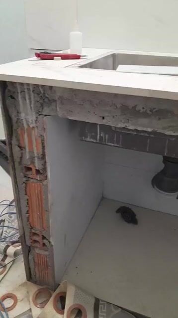 Cải tạo tủ bếp khung bê tông full màu vân gỗ A16. Mua bán Tủ, kệ gia đình tại Huyện Hóc Môn Tp Hồ Chí Minh được đăng bởi Nguyên tủ bếp nhựa ECOPLAST hình 1
