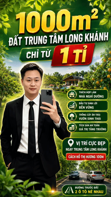 Mua bán Đất Thành phố Long Khánh Đồng Nai diện tích 1000 m² giá 1 tỷ