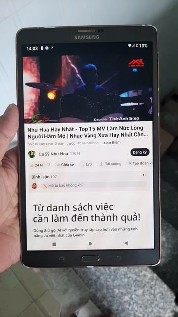 Samsung Galaxy Tab S 8 inch 3GB. Mua bán Máy tính bảng tại Quận 12 Tp Hồ Chí Minh được đăng bởi Minh hình 1