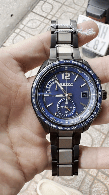 Đồng hồ SEIKO Solar World Time Nam Xanh Navy. Mua bán Đồng hồ tại Thị xã Tân Châu An Giang được đăng bởi Khang hình 1
