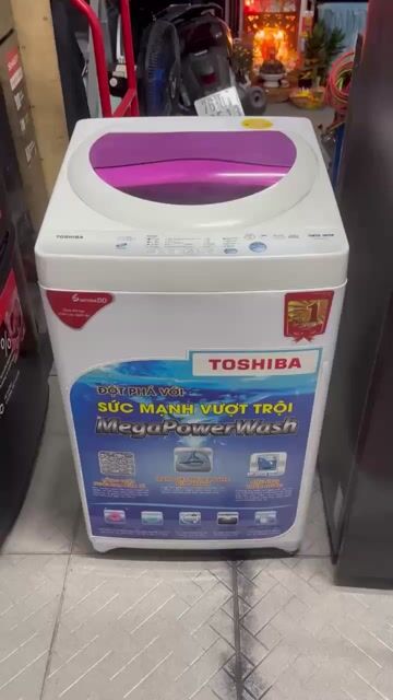 Máy giặt Toshiba 7kg xinh trắng mix cửa hồng. Mua bán Máy giặt tại Thành phố Thủ Đức Tp Hồ Chí Minh được đăng bởi Đỗ Chí Hoàn  hình 1