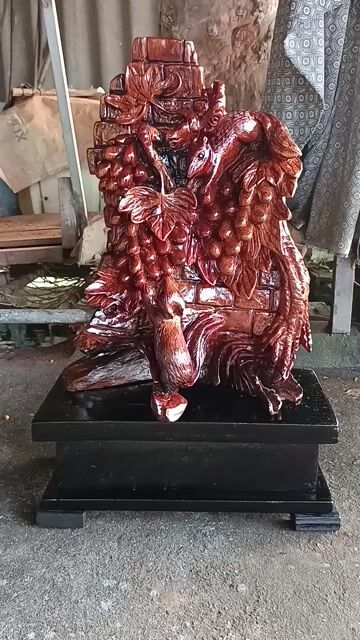 Tượng gỗ nho sóc. Mua bán Đồ sưu tầm, đồ cổ tại Huyện Đông Hưng Thái Bình được đăng bởi an dương hình 1