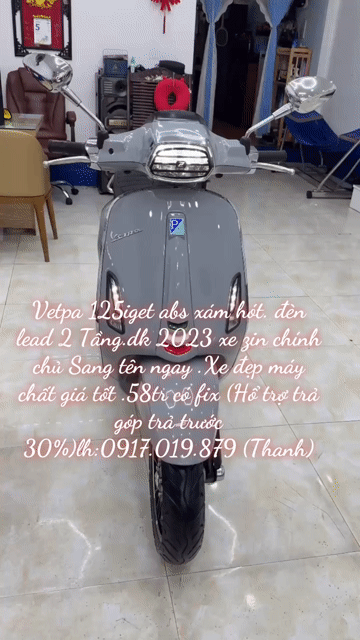 Piaggio Vespa Sprint Iget ABS 2023 Xám. Mua bán Xe máy tại Thành phố Vũng Tàu Bà Rịa - Vũng Tàu được đăng bởi XE MÁY BẢO THANH  TPVŨNG TÀU hình 1