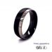 7mm Court Black Zirconium Ring with Natural Offset Band 360 video three