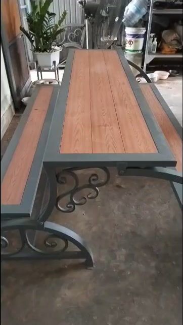 Ghế xếp Kim loại Gỗ Xám Nâu. Mua bán Bàn ghế tại Thành phố Buôn Ma Thuột Đắk Lắk được đăng bởi Nguyễn Văn Đức hình 1