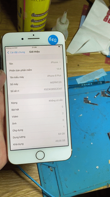 iPhone 8 Plus 64GB Quốc Tế Vàng. Mua bán Điện thoại tại Quận Hoàng Mai Hà Nội được đăng bởi Tuyến Minh hình 1