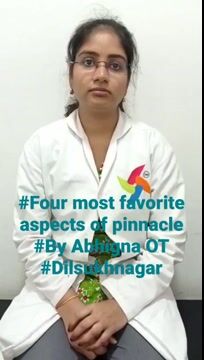 My 4 Most Favorite Aspects of Pinnacle by Ch. Krishna sai abhigna, Occupational Therapist of Pinnacle @ Dilsukhnagar in Telugu