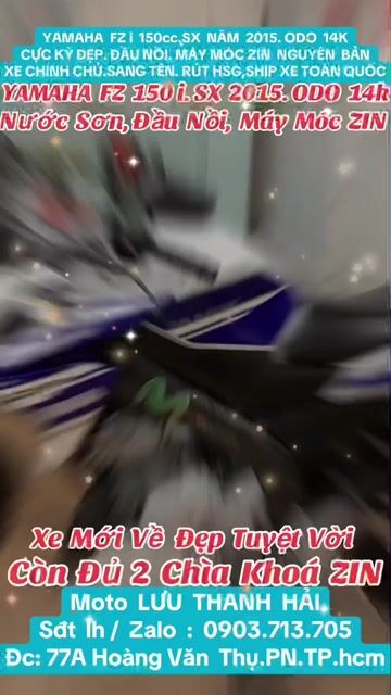 FZ i 150. SX NĂM 2015. ODO 14 K.XE ĐẸP.MÁY MÓC ZIN. Mua bán Xe máy tại Quận Phú Nhuận Tp Hồ Chí Minh được đăng bởi MOTO LUU THANH HAI  77A hình 1