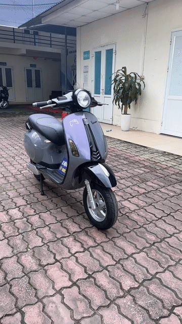 Xe máy điện Vespa Xám ánh tím 40km/lần sạc. Mua bán Xe máy tại Quận Cầu Giấy Hà Nội được đăng bởi Xe điện Bình Phương hình 1
