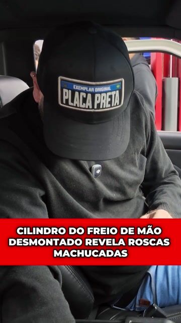 CILINDRO DO FREIO DE MÃO DESMONTADO REVELA ROSCAS MACHUCADAS