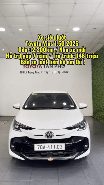 Toyota Vios 1.5G 2025 / Siêu lướt 2.200km. Mua bán Ô tô tại Quận Tân Phú Tp Hồ Chí Minh được đăng bởi Lê Tấn Dũ hình 1