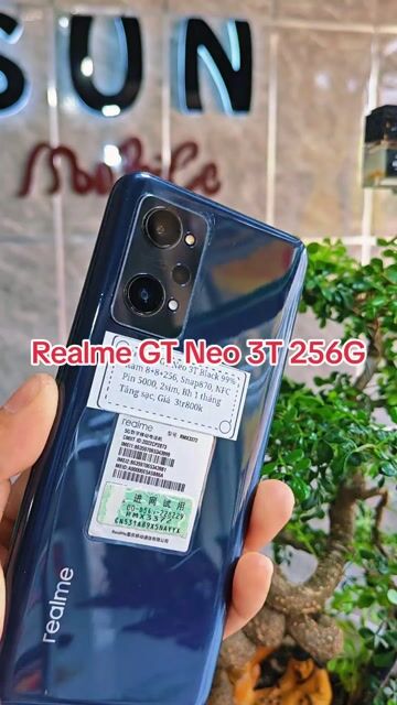 Realme GT Neo 3T R8+256 Snap870 NFC Pin5000 Zin . Mua bán Điện thoại tại Huyện Trảng Bàng Tây Ninh được đăng bởi Sun Mobile Shop Điện Thoại Trảng Bàng Tây Ninh 01 hình 1