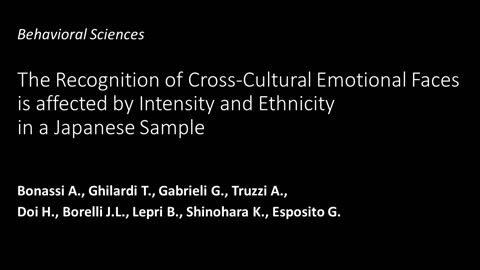 The Recognition of Cross-Cultural Emotional Faces