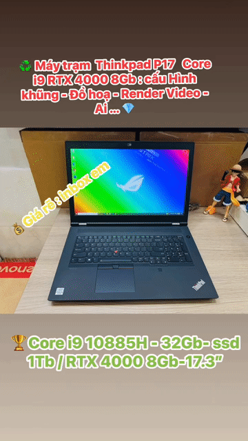 Lenovo Thinkpad P17 Core I9 - 32 - 1T-RTX 4000 8gb. Mua bán Laptop tại Quận Bình Tân Tp Hồ Chí Minh được đăng bởi Suong thinklapus hình 1
