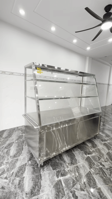 Quầy cơm Inox 304 1m82x1m8x72cm. Mua bán Tủ, kệ gia đình tại Thành phố Thuận An Bình Dương được đăng bởi Lộc Lộc  hình 1