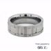 7.5mm Wide Brick Design Tungsten Spinner Ring 360 video three