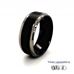 8.7mm Black Zirconium Ring with Natural Polished Edges 360 Video two