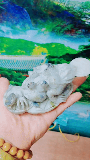 Tượng Thiềm Thừ Đá tự nhiên Xanh Coban. Mua bán Đồ sưu tầm, đồ cổ tại Quận Lê Chân Hải Phòng được đăng bởi Nguyễn Hiếu hình 1