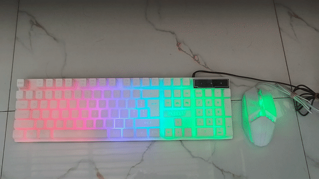 Combo phím chuột giả cơ LED RGB Trắng. Mua bán Phụ kiện (Màn hình, Chuột...) tại Huyện Phú Lộc Thừa Thiên Huế được đăng bởi Trí Minh hình 1