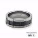 8mm Tungsten and Black Zirconia Spinner Ring 360 video three