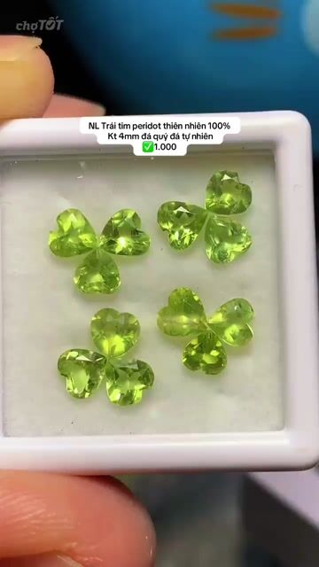 NL Trái tim peridot thiên nhiên 100% Kt 4mm đá quý. Mua bán Đồ sưu tầm, đồ cổ tại Quận 1 Tp Hồ Chí Minh được đăng bởi Rio Natural Gemstone Jewelry hình 1