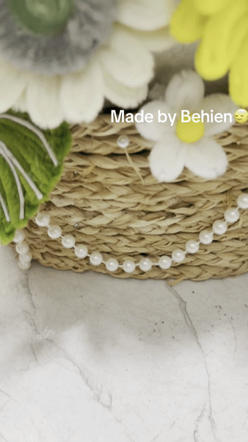 Giỏ hoa kẽm nhung thủ công Vàng, Trắng, Xanh. Mua bán Cây cảnh, đồ trang trí tại Quận Hai Bà Trưng Hà Nội được đăng bởi Nguyễn Thị Hiền hình 1