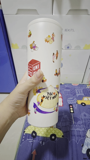 Ly giữ nhiệt Uniqlo Trắng Mới 100%. Mua bán Dụng cụ nhà bếp tại Quận 6 Tp Hồ Chí Minh được đăng bởi nga hình 1