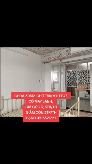 Cho thuê Phòng trọ Quận 7 Tp Hồ Chí Minh diện tích 30 m² giá 3 triệu/tháng