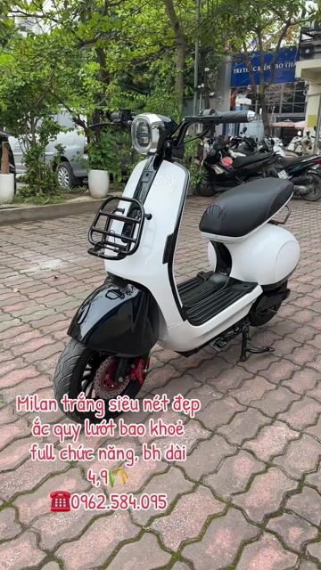 Xe máy điện Milan II 2025 Trắng đen. Mua bán Xe máy tại Quận Bắc Từ Liêm Hà Nội được đăng bởi Xe điện Bình Phương hình 1