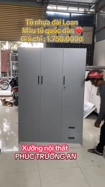 Tủ quần áo Nhựa Đài Loan Xám 180cm. Mua bán Tủ, kệ gia đình tại Quận Bình Thạnh Tp Hồ Chí Minh được đăng bởi Nội Thất Gia Đình hình 1