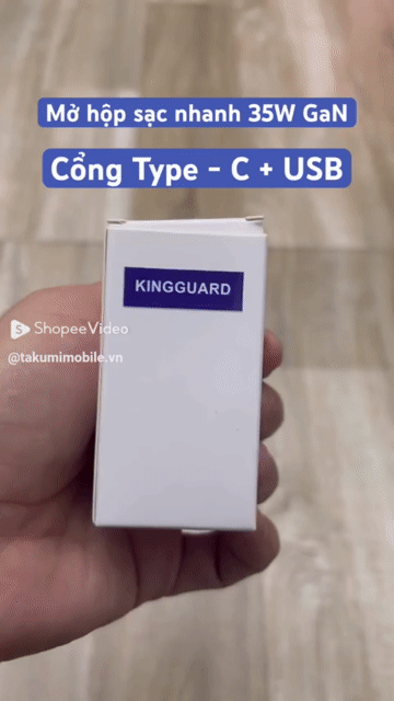 Củ sạc nhanh KINGGUARD 35w GaN. Mua bán Phụ kiện (Màn hình, Chuột...) tại Huyện Vĩnh Bảo Hải Phòng được đăng bởi KINGGUARD STORE hình 1