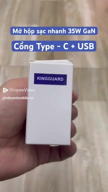 Củ sạc nhanh KINGGUARD 35w GaN. Mua bán Phụ kiện (Màn hình, Chuột...) tại Huyện Vĩnh Bảo Hải Phòng được đăng bởi KINGGUARD STORE hình 1