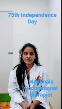 Pinnacle Blooms Network 75th Independence Day Promise by Manimala, Occupational Therapist of Pinnacle @ MVP, Vizag in English