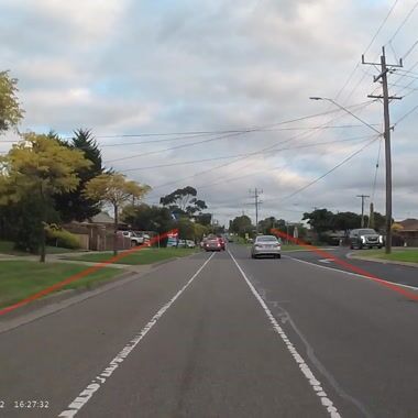 Cars queued in bike lane + live traffic + Close Pass at 15sec Shared on UpRide: Abused for being in the primary position