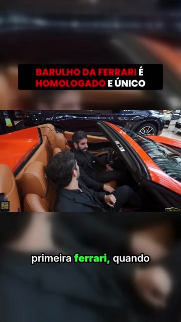BARULHO DA FERRARI É HOMOLOGADO E ÚNICO