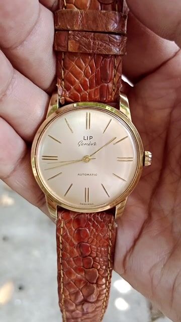 Đồng hồ Lip Geneve Thụy Sĩ Bọc vàng Automatic. Mua bán Đồng hồ tại Quận Ngũ Hành Sơn Đà Nẵng được đăng bởi HẢI VIỆT AUDIO hình 1