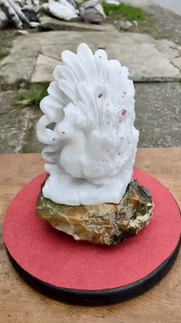 Tượng chim công phú quý 21x16cm cẩm thạch Spinel. Mua bán Đồ sưu tầm, đồ cổ tại Quận Bình Tân Tp Hồ Chí Minh được đăng bởi Rio Natural Gemstone Jewelry hình 1