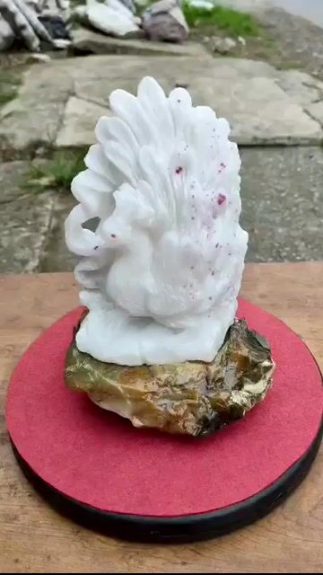 Tượng chim công phú quý 21x16cm cẩm thạch Spinel. Mua bán Đồ sưu tầm, đồ cổ tại Quận Bình Tân Tp Hồ Chí Minh được đăng bởi Rio Natural Gemstone Jewelry hình 1