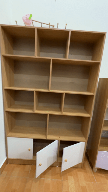 Kệ sách ván vân gỗ sáng. Mua bán Tủ, kệ gia đình tại Quận Cầu Giấy Hà Nội được đăng bởi MAI TRANG STORE hình 1