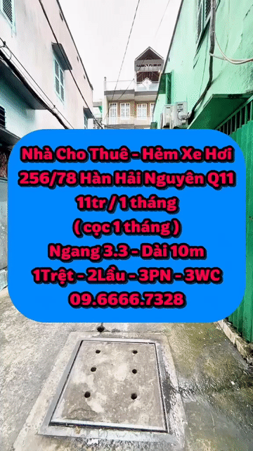 Cho thuê Nhà ở Quận 11 Tp Hồ Chí Minh diện tích 33 m² giá 11 triệu/tháng